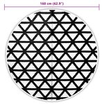 vidaXL Tapis d'extérieur noir Ø160 cm PP