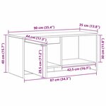 vidaXL Ensemble meuble TV Montage mural Bois Ancien 90 x 35 x 40 cm