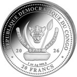 Monnaie SHARK World Wildlife 1 Oz Argent 20 Francs Congo 2026 (PRÉCOMMANDE)
