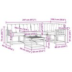 vidaXL Ensemble de canapés d'extérieur 6 pc Naturel et Crème