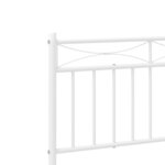 vidaXL Cadre de lit métal sans matelas et pied de lit blanc 200x200 cm