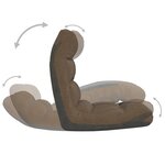 vidaXL Chaise pliable de sol Marron Tissu
