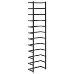 vidaXL Porte-serviette Noir 24x12x96 cm Acier