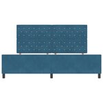Cadre de lit vidaXL Bleu foncé 200x200 cm Velours