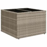vidaXL Salon de jardin 5 Pièces avec coussins gris clair résine tressée