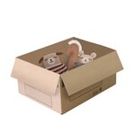 Pack and Move - Lot 60 cartons déménagement stockage S - 36 x 28x 18 cm - Poignées renforcées - 3 adhésifs offerts