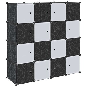 vidaXL Cubes de rangement 16 Pièces avec tiges de suspension PP