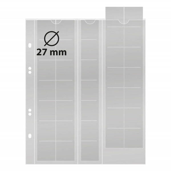 Feuilles numismatiques Multi-Collect pour 35 pièces de 2 euros. Intercalaires - Noir