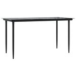 vidaXL Ensemble à manger jardin et coussins 7 Pièces Noir et gris Rotin
