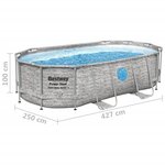Bestway Ensemble de piscine Power Steel 427x250x100 cm