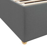 vidaXL Cadre de lit avec matelas Gris foncé 140 x 200 cm tissu