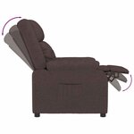 vidaXL Fauteuil inclinable Marron foncé 82 x 93 x 96 cm tissu