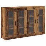 vidaXL Cabinets muraux 2 Pièces Bois Ancien 69 5 x 34 x 90 cm