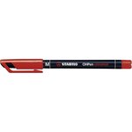 stylo-feutre OHPen Permanent Pointe Moyenne 1 mm Rouge x 10 STABILO