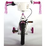 Volare 61209 - Vélo enfant Heart Cruiser 12 pouces blanc violet