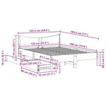vidaXL Cadre de lit avec tiroirs 120x190 cm bois de pin massif