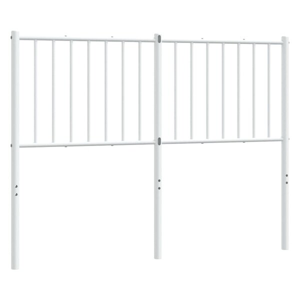vidaXL Tête de lit de remplacement métal blanc 120 cm