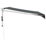 vidaXL Auvent rétractable automatique anthracite 3 5x2 5 m
