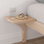 vidaXL Cadre de lit avec tables de chevet Marron 120 x 190 cm Marron