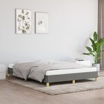 vidaXL Cadre de lit sans matelas gris foncé 140x190 cm tissu