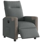 vidaXL Fauteuil inclinable électrique Gris foncé Tissu