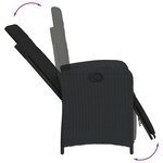 vidaXL Ensemble à manger de jardin 9Pièces coussins noir résine tressée