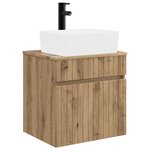 vidaXL Meuble de lavabo mural Chêne artisanal 49 x 41 x 63 cm