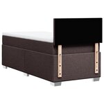 vidaXL Sommier à lattes de lit avec matelas Marron foncé 90x190 cm