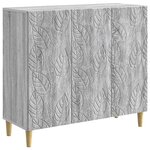 vidaXL Buffet Sonoma gris 89 x 34 5 x 80 cm Bois d'ingénierie