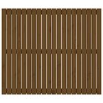 vidaXL Tête de lit murale Marron miel 127 5x3x110cm Bois massif de pin
