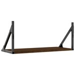 vidaXL Étagères murales 2Pièces chêne marron 60x25x25 5cm bois ingénierie