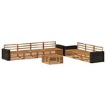 vidaXL Ensemble de canapés d'extérieur 8 Pièces Naturel 79 x 79 x 37 cm