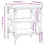 vidaXL Tables d'appoint 2 Pièces Sonoma gris 40x42x50 cm Bois ingénierie