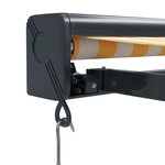 vidaXL Auvent rétractable jaune et blanc 3x2 5 m tissu et aluminium
