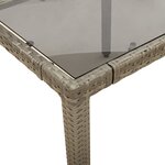 vidaXL Ensemble à manger de jardin et coussins 7 Pièces gris rotin