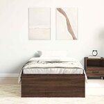 vidaXL Cadre de lit sans matelas chêne marron 90x190 cm