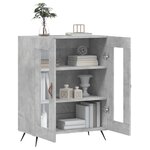 vidaXL Buffet gris béton 69 5x34x90 cm bois d'ingénierie