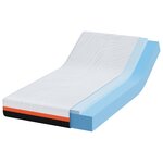 vidaXL Matelas Blanc et Gris 120 x 200 cm Mousse à mémoire de gel