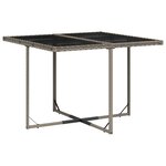 vidaXL Ensemble à manger de jardin 9 Pièces coussins gris résine tressée