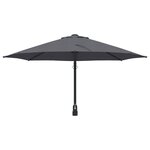 vidaXL Parasol de patio Anthracite Acier  Polyester Grand Parasol Rond