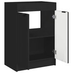 vidaXL Armoire sous évier de salle de bain Noir 78 5 x 37 5 x 81 cm