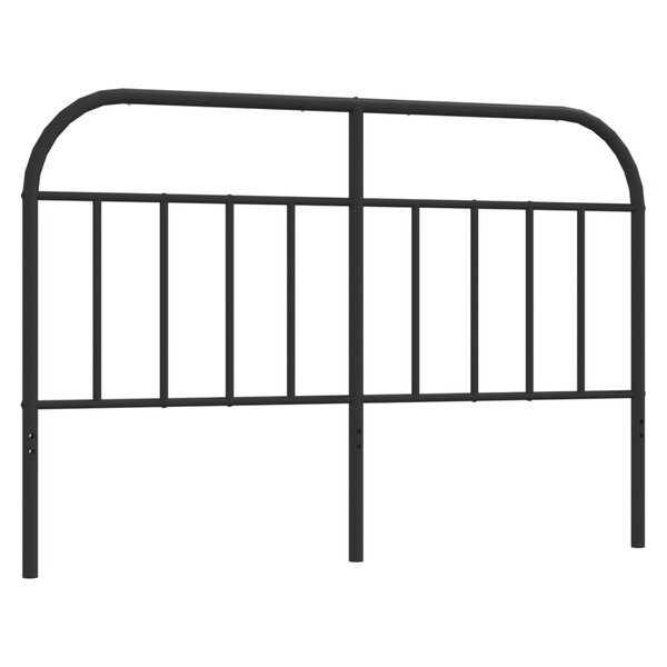 vidaXL Tête de lit métal noir 150 cm