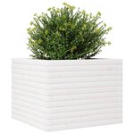 vidaXL Jardinière blanc 60x60x46 cm bois de pin massif