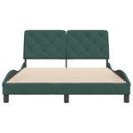 vidaXL Cadre de lit sans matelas vert foncé 140x200 cm velours