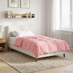 vidaXL Duvet complet toute l'année Rose 140 x 220 cm Microfibre