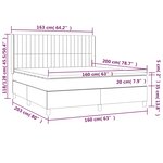 vidaXL Sommier à lattes de lit matelas et LED Bleu 160x200 cm Tissu