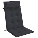 vidaXL Coussins de chaise à dossier haut lot de 4 noir tissu oxford