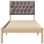 vidaXL Cadre de lit avec tête de lit rembourrée Marron 80 x 200 cm