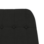 vidaXL Chaise à bascule Noir Tissu