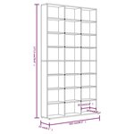 vidaXL Armoire à CD Sonoma gris 102x23x177 5 cm Bois d'ingénierie